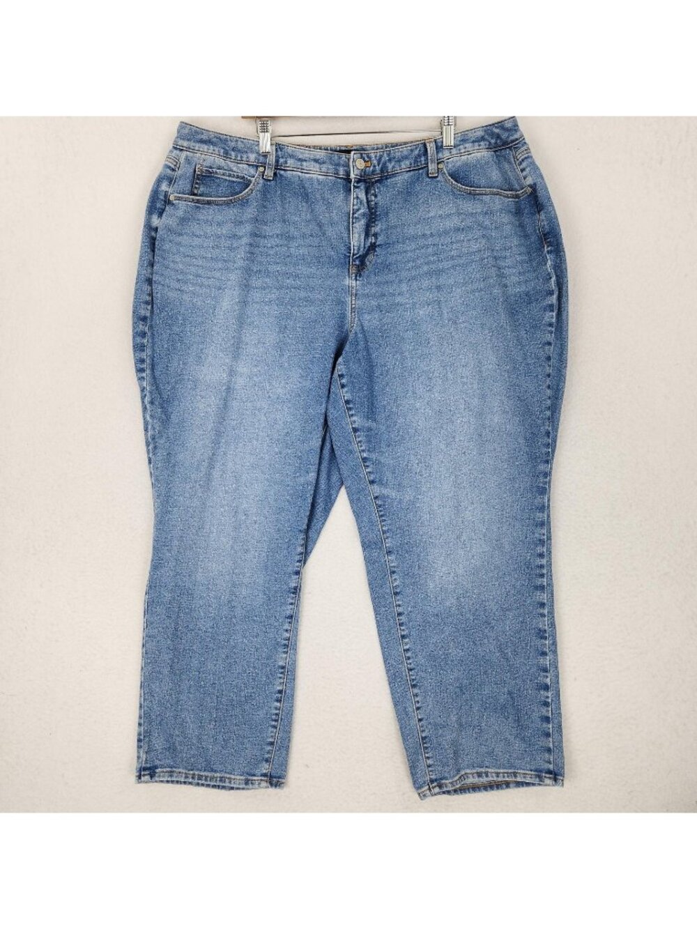 Talbots Jeans Womens 20W Petite Blue High Rise Straight Leg Curvy Stretch Denim